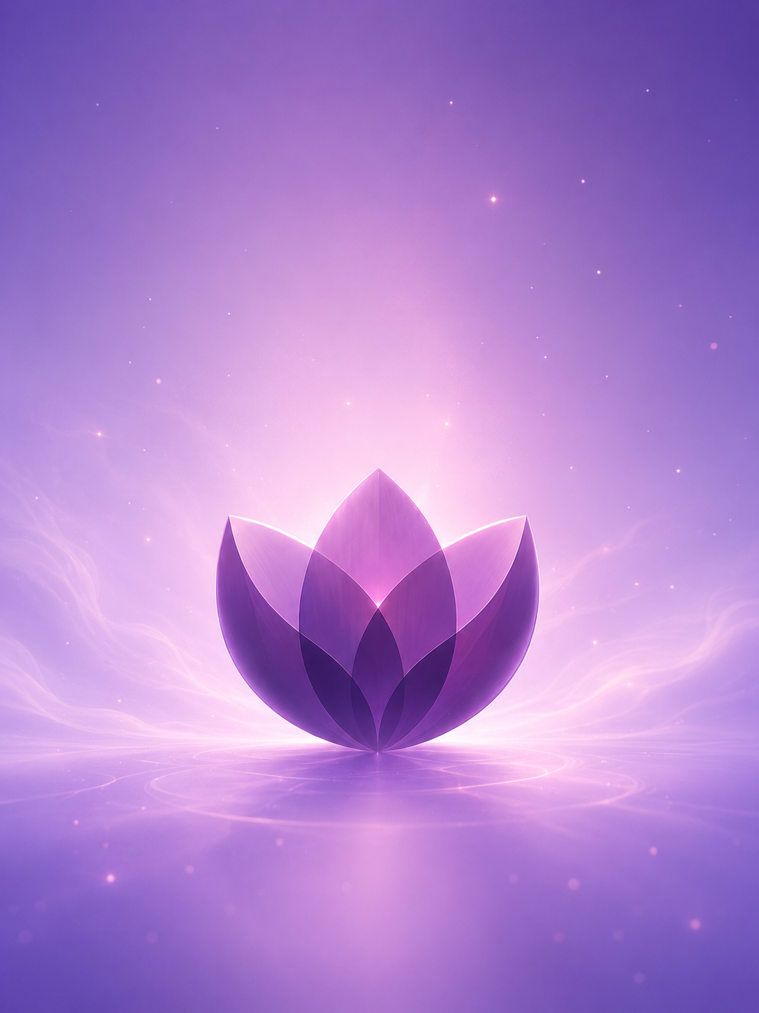 Glowing violet lotus — the Vanam Group emblem